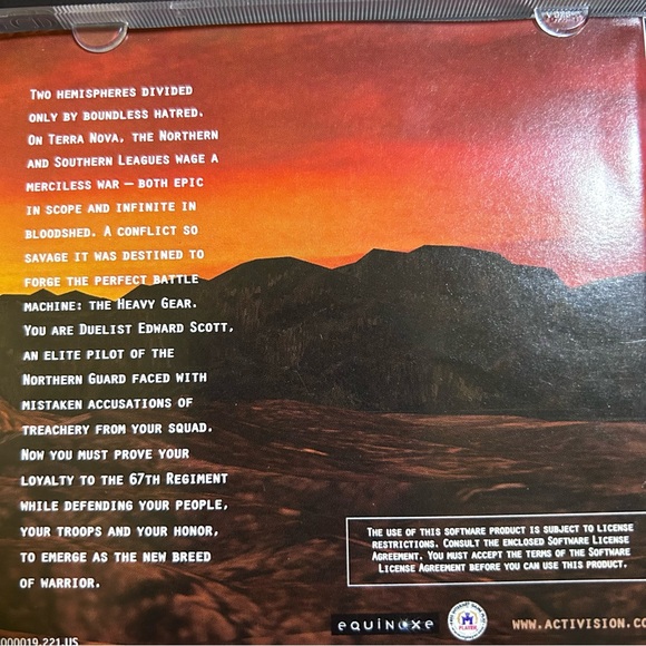 Heavy Gear (PC Game, Activision 3D Combat Simulator) Complete w/ Manual: 2 CDs - Picture 7 of 7